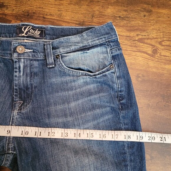 Lucky Brand Jeans Size 8 Logan Classic Rider Crop Pandada Wash Medium Light - Picture 8 of 12